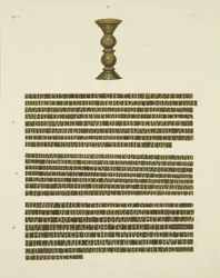 Bronzesäule (Nägel) Nr. 2, mit Inschriften von Nr. 2, 3 und 4