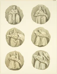 Gewölbesteine (Bossen) in der Decke der Redcliffe Kirche
