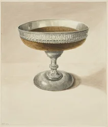 Mazer-Schale und Tazza, zusammengefügt