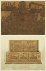 Alte Eichenkiste im Waisenhaus, Hook