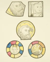 Buntglasfenster im Nordfenster des Kirchenschiffs von St. Mary Redcliffe