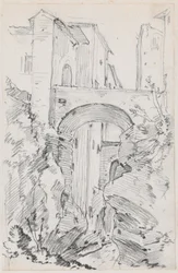 Eine hohe Brücke in Tivoli