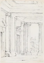 Portikus des Palazzo Nuovo auf dem Kapitol