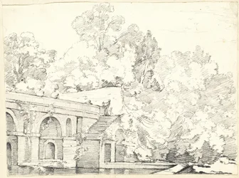 Der Fischteich in der Villa Madama