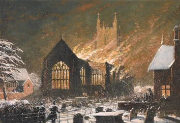 Croydon Kirche in Flammen, 5. Januar