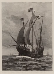 Die Feier des vierhundertsten Jahrestages der Abfahrt von Kolumbus nach Amerika