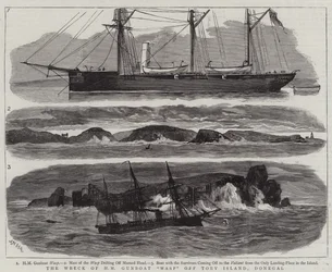 Das Wrack der HM Kanonenboot Wasp vor Tory Island, Donegal