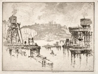 Bau des Dover Piers
