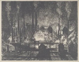 Schichtwechsel, Charleroi, 1911