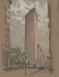 Zeichnung des Flatiron-Gebäudes von Pennell, ca. 1904