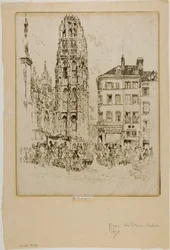 Blumenmarkt und Butterturm, Rouen