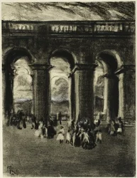 Der Innenhof des Palastes, Madrid