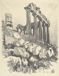 Die gefallene Säule, Athen, 1913