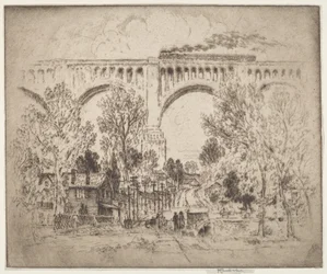 Das Viadukt, D., L. & W. in Nicholson, Pa.