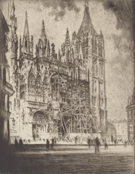 Die Westfassade, Kathedrale von Rouen, 1907