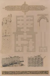 59. Plan und Details, Schloss von Aleppo, 1843