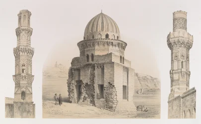 87. Gräber und Minarette, in Kairo, 1843
