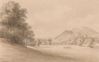 Dunster Castle, Somerset: Schloss in der Ferne
