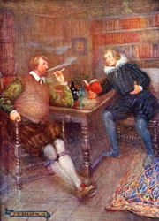 Ben Jonson (links) im Gespräch mit William Drummond