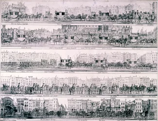 Queen Victorias Fortschritt durch London, 1837