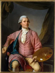 Porträt des Malers Joseph Marie Vien (1716-1809). Gemälde von Joseph Siffred Duplessis (1725-1802) 1784