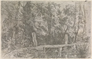 Landschaft mit Brücke