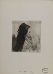 Ohne Titel--Alte Frau beim Lesen