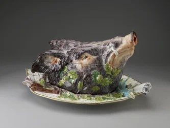 Eberkopf-Terrine, Chelsea Porzellanmanufaktur, ca. 1758