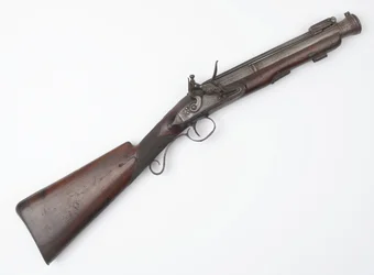 Donnerbüchse mit Federbajonett, ausgegeben an irische Freiwillige, ca. 1815