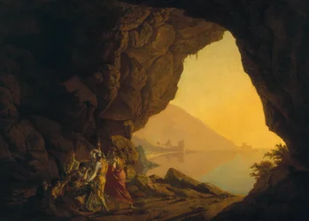 Eine Grotte im Königreich Neapel, mit Banditen, ausgestellt 1778
