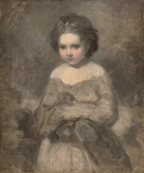 Studie eines jungen Mädchens, halblang - unvollendet