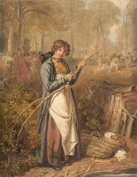 Rinde schälen im Wychwood Forest, Oxfordshire, 1818
