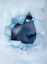 Abstrakter Indigo Berg