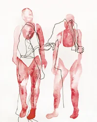 Abstrakte rote Figuren