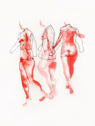 Abstrakte Rote Figuren