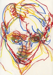 Farbenfrohes expressives Porträt