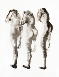 Ätherische Sepia-Figuren