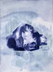 Fließende Indigo Behausung