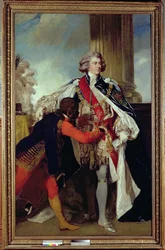 Georg IV. als Prinz von Wales mit einem Schwarzen Menschen, 1787