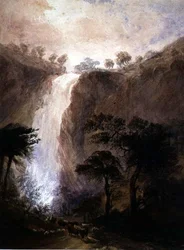 Ansicht eines Wasserfalls, ca. 1820