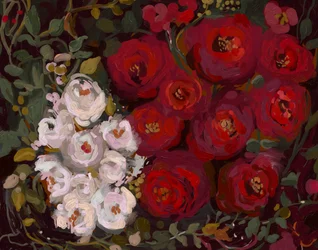 Dunkles Florales Gemälde