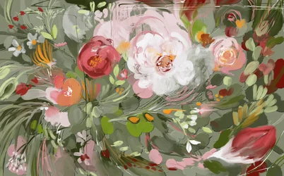 Lebendige Gartenblüten