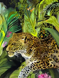 Wilder Dschungel-Leopard