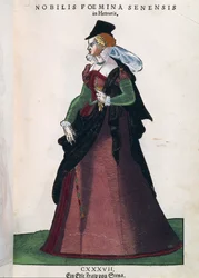 Sienesische Adlige. Aus Habitus praecipuorum popularum