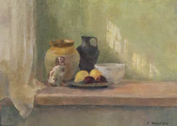 Stillleben mit Porzellanhund