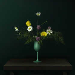 Wildblumenvase Stillleben