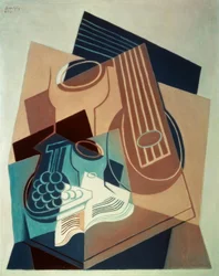 Mandoline und Trauben