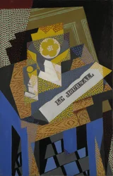 Zeitung und Obstschale, 1916