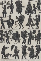 Blatt 3 von Figuren für chinesische Schattenspiele, 1859