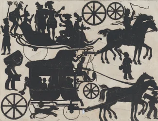 Blatt 5 von Figuren für chinesische Schattenspiele, ca. 1850-70